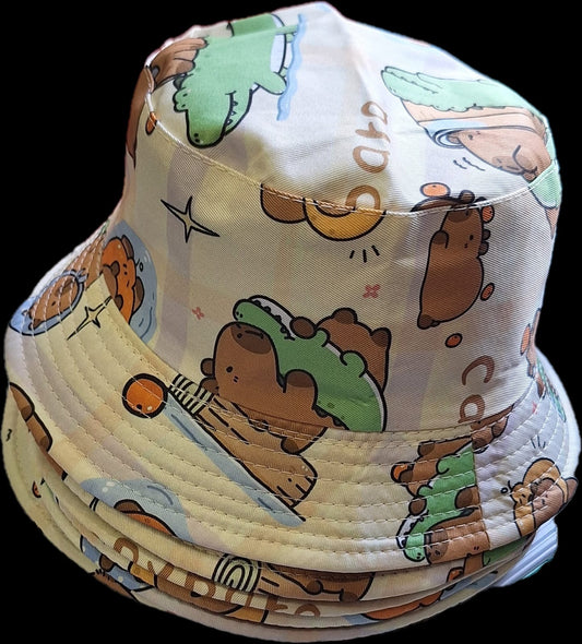 Gorro Pescador de Capybara estampado