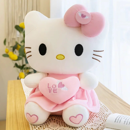 Peluche Hello Kitty love rosa 40 cm