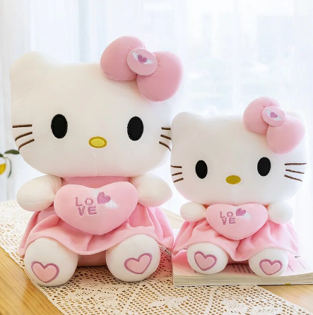 Peluche Hello Kitty love rosa 40 cm