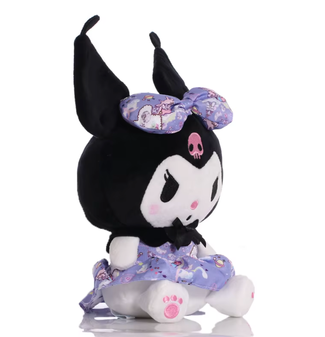 peluche kuromi vestido morado 29cm