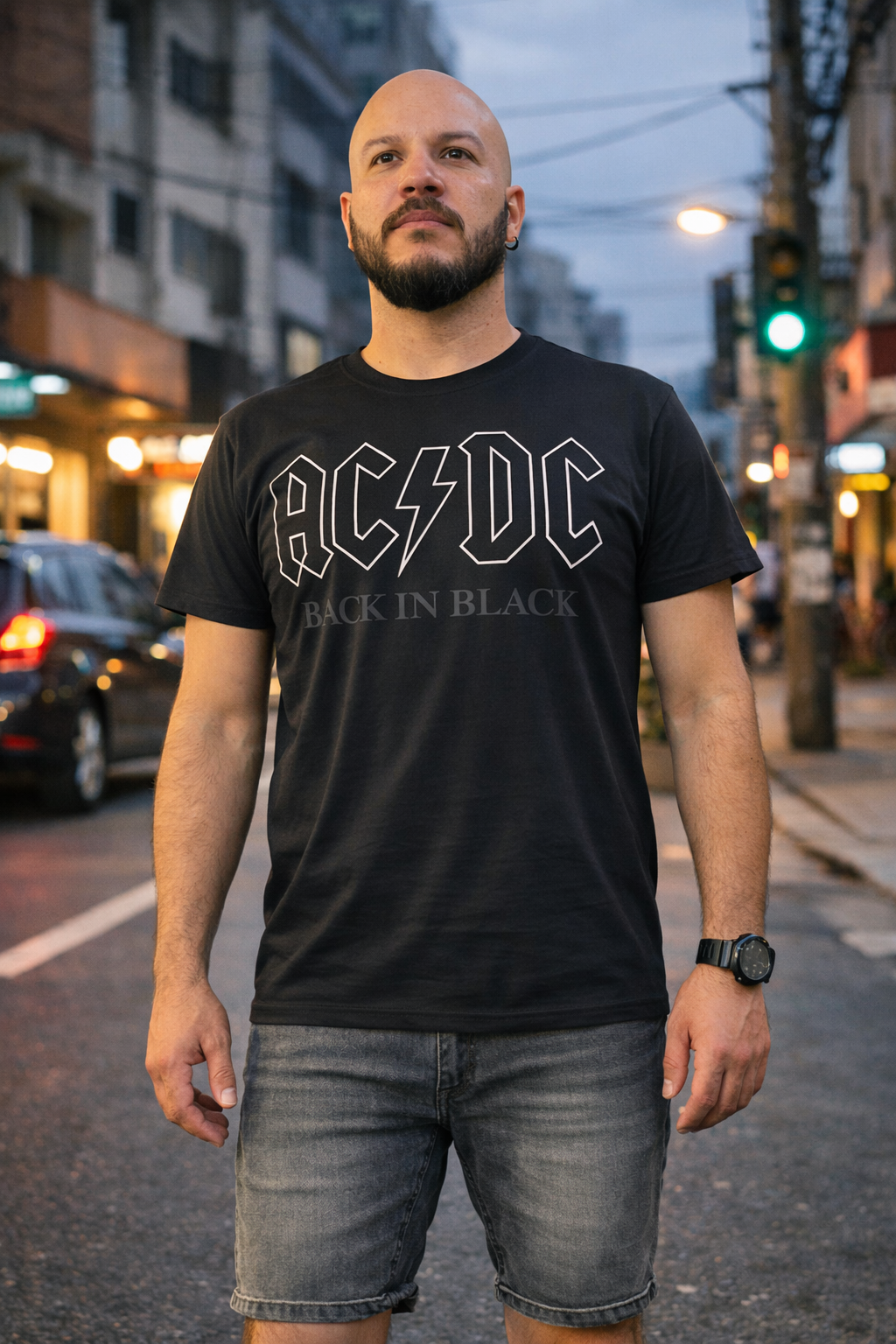 Polera Acdc Back in Black