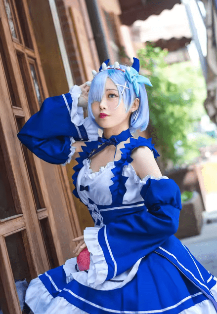 disfraz Re Zero Ram Rem azul - amplitudmodulada