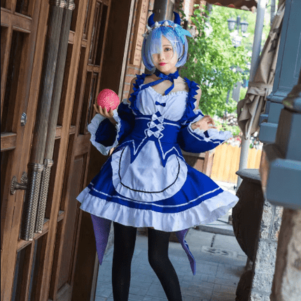 disfraz Re Zero Ram Rem azul - amplitudmodulada