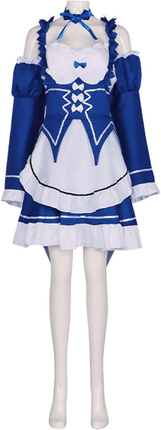 disfraz Re Zero Ram Rem azul - amplitudmodulada