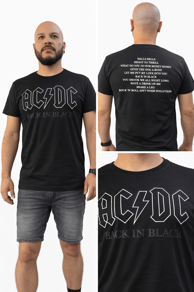 Polera Acdc Back in Black - amplitudmodulada