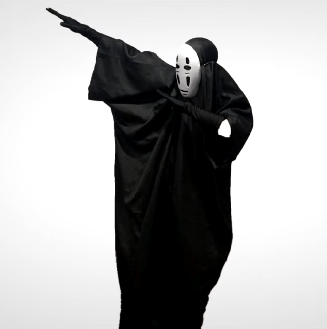 Disfraz cosplay de sin cara de el viaje de chihiro - amplitudmodulada