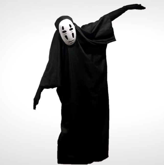 Disfraz cosplay de sin cara de el viaje de chihiro - amplitudmodulada