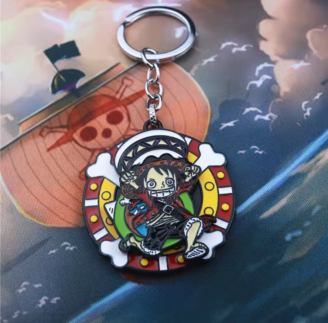 Llaveros metalicos moviles de One Piece - amplitudmodulada