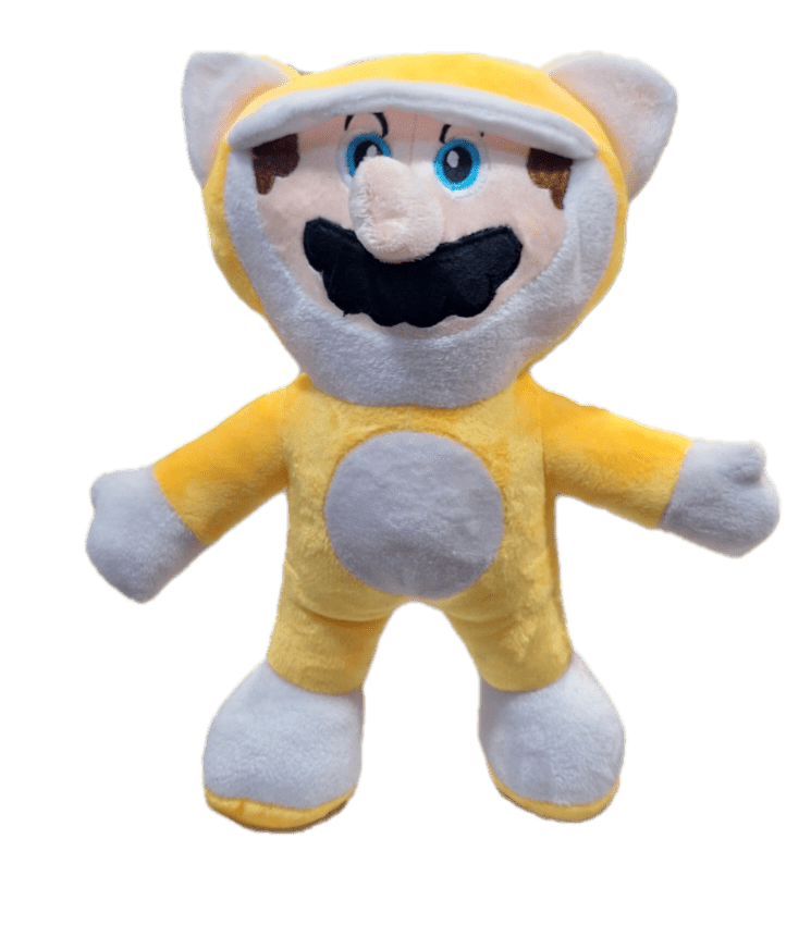 Peluche de Super Mario Bros con Traje de Gato 28 cm - amplitudmodulada