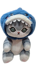 peluche gato tiburon azul 22cm - amplitudmodulada