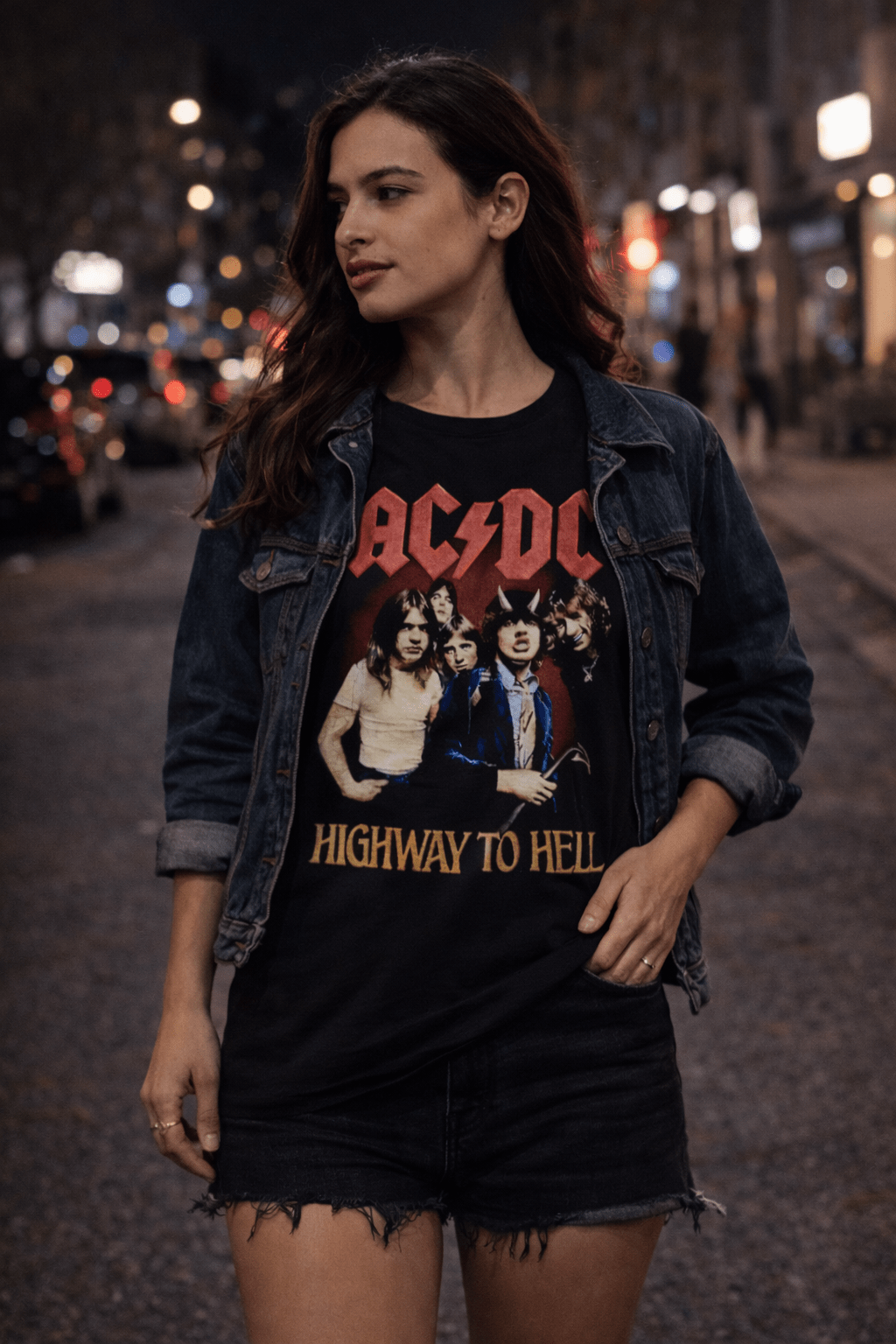 Polera ACDC Highway to hell - amplitudmodulada