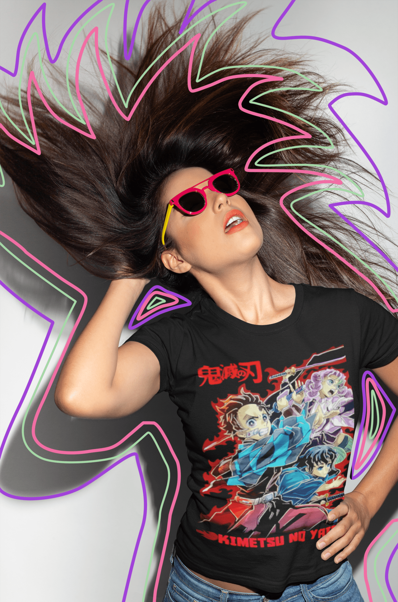 polera kimetsu no yaiba tanjiro, tokito y mitsuri - amplitudmodulada