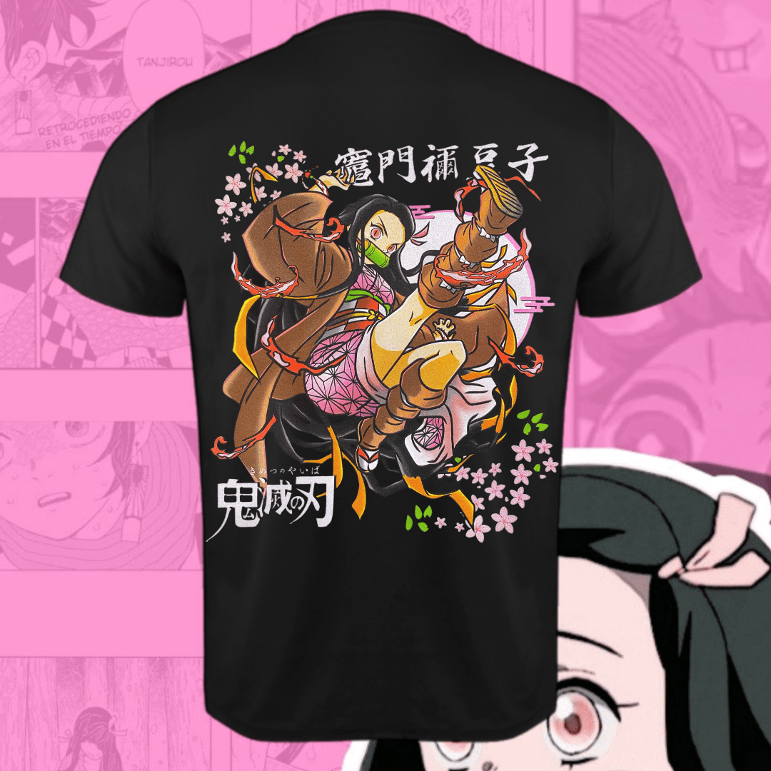 polera nezuko flores - amplitudmodulada