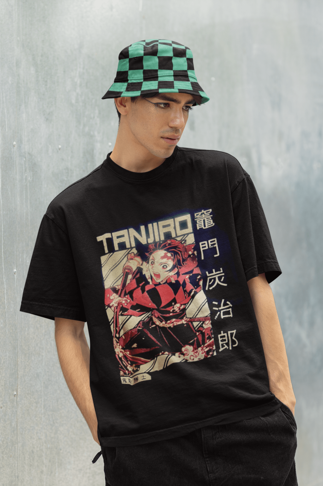 Polera Tanjiro Kamado cafe kimetsu no yaiba - amplitudmodulada