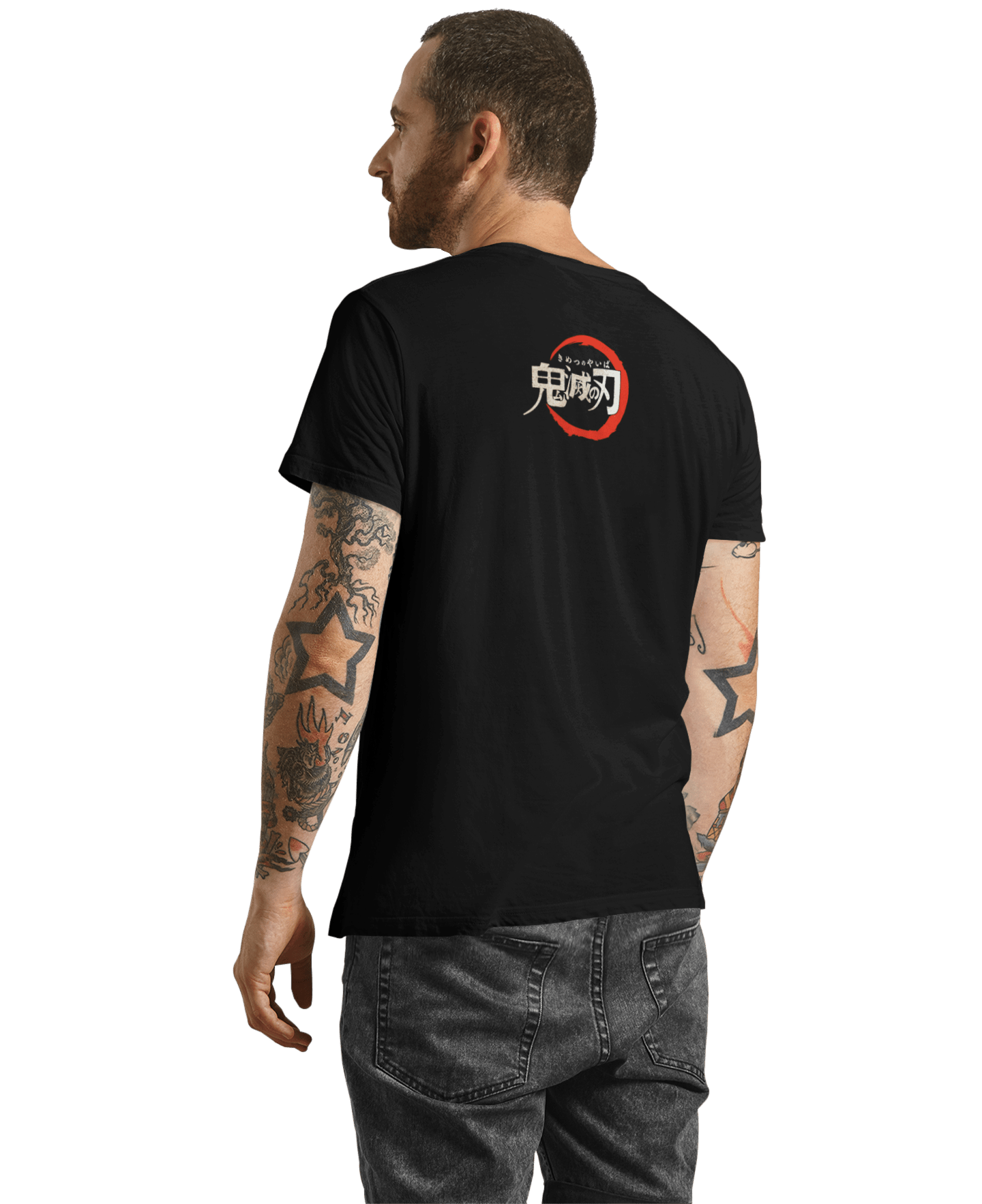 Polera Tanjiro Kamado fuego Kimetsu No Yaiba - amplitudmodulada