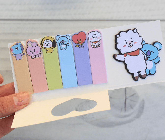 set de post - it coleccione BT21 - amplitudmodulada