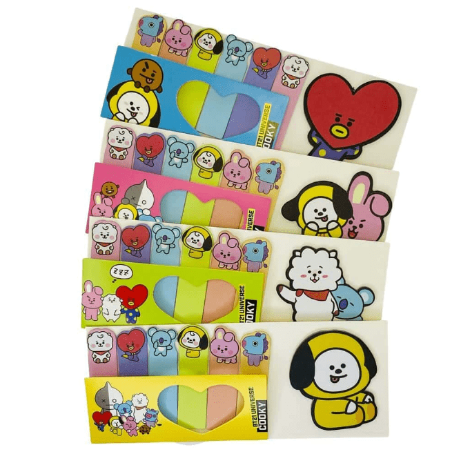 set de post - it coleccione BT21 - amplitudmodulada