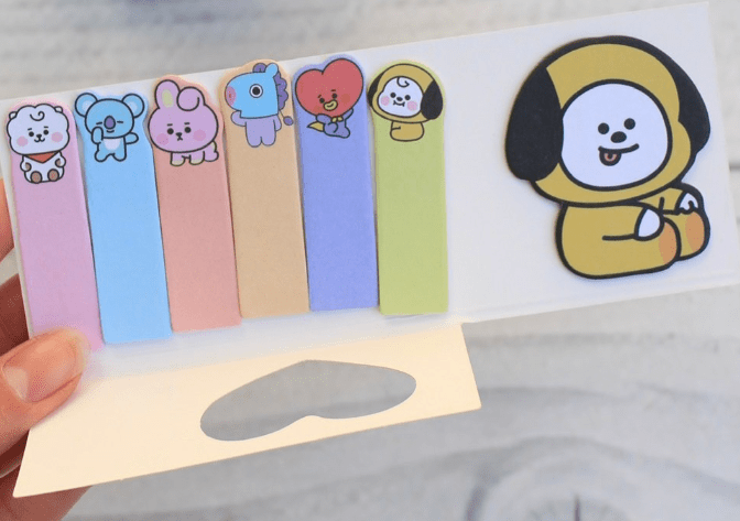 set de post - it coleccione BT21 - amplitudmodulada