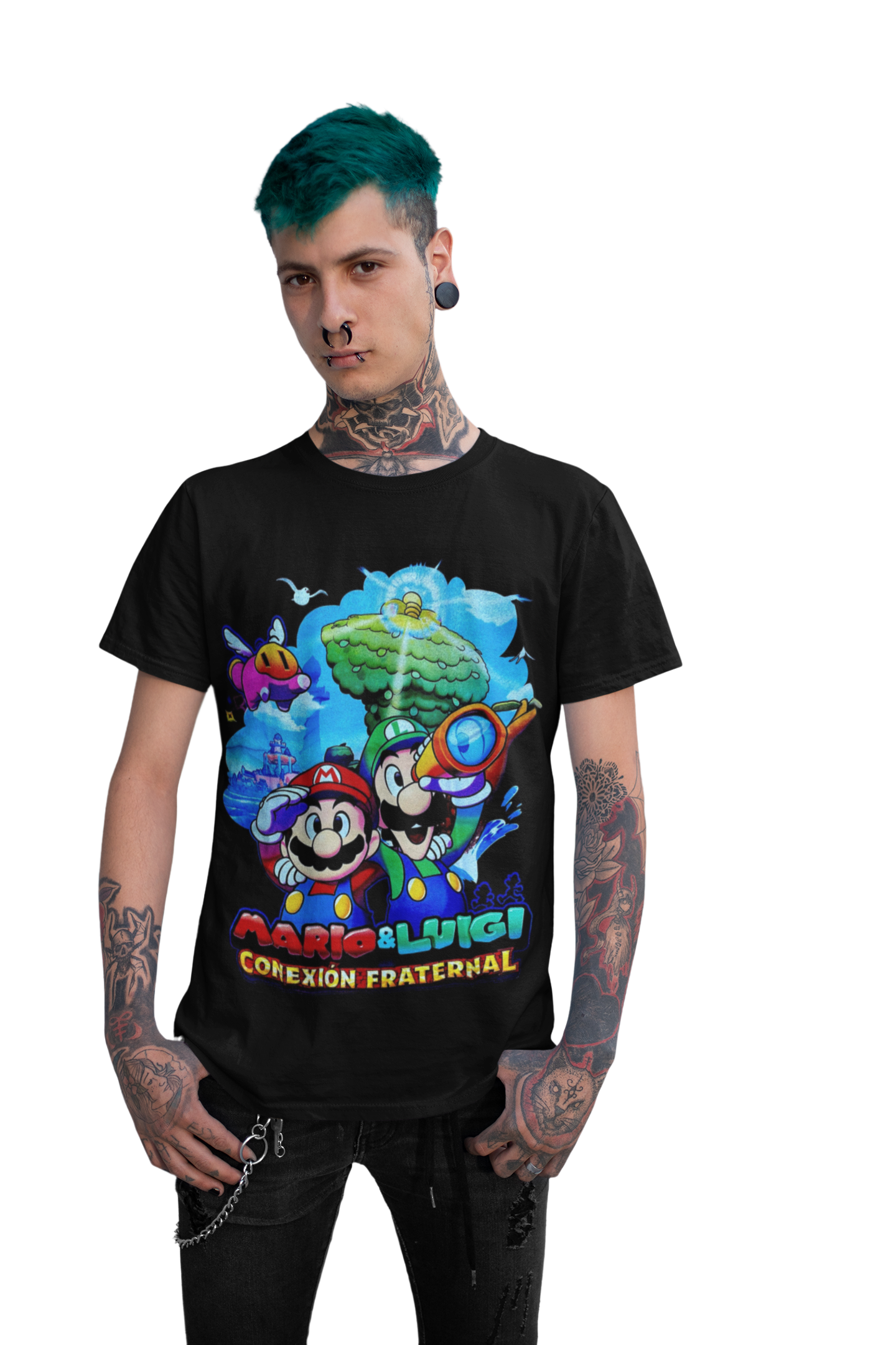 Polera Mario Luigi conexion fraternal