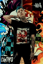 Polera Tanjiro Kamado cafe kimetsu no yaiba - amplitudmodulada